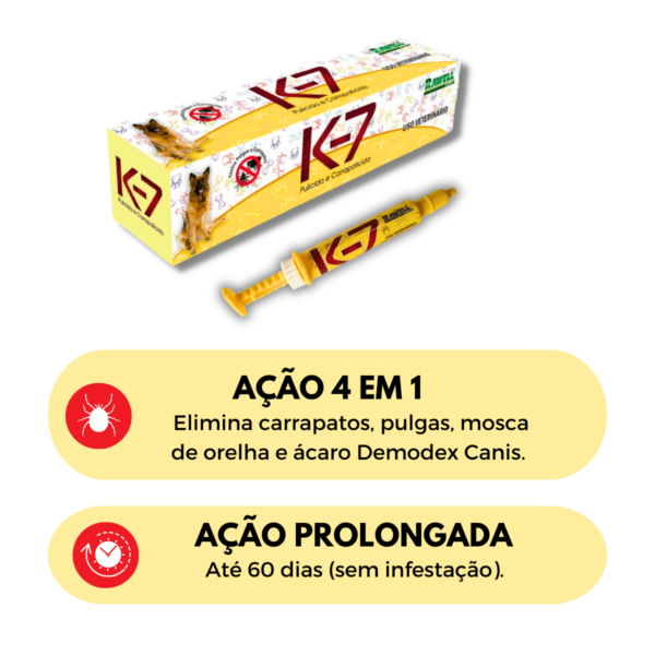 K-7 Cães 2,5ml - Carrapaticida - Image 3